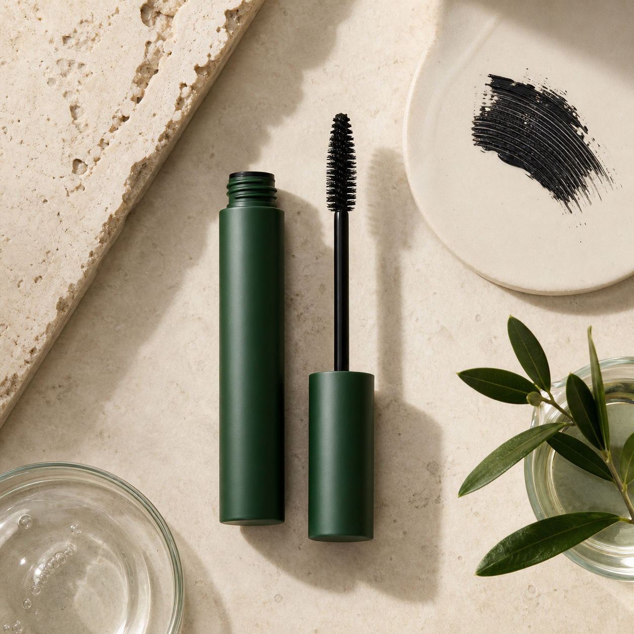 Unbranded mascara brush and texture reference image